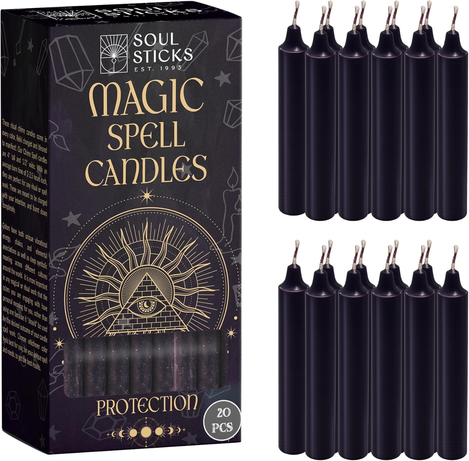 black spell candles for protection and banishing magic